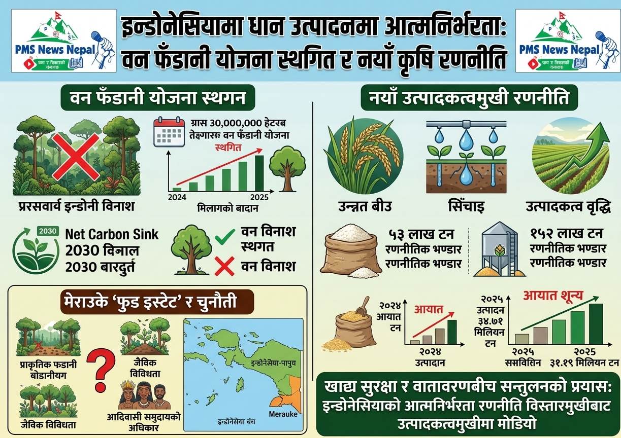 Featured Image of the news article इन्डोनेसियामा चामलको माग धानिएपछि वन फाँड्ने योजना स्थगित